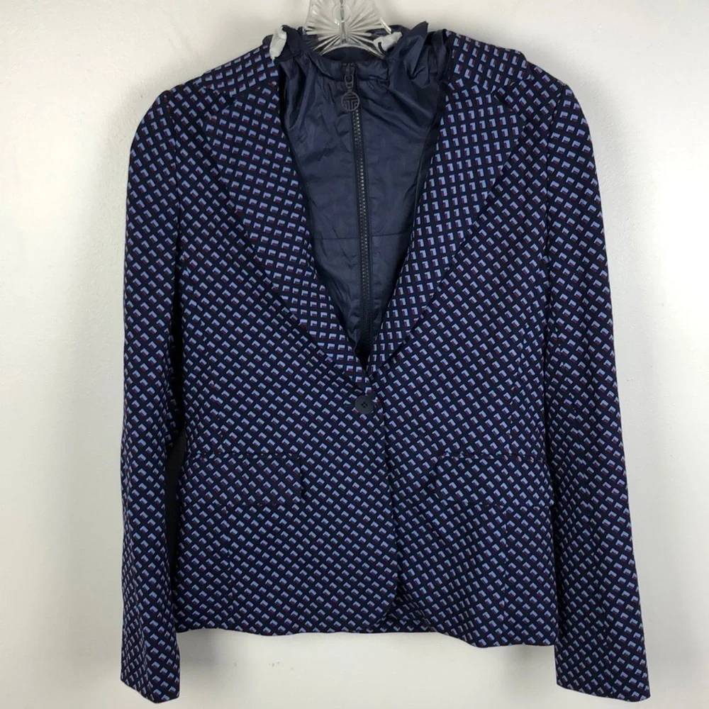 NEW Tory Burch x Tory Sport Printed Convertible Tech Pointe Geometric Blazer